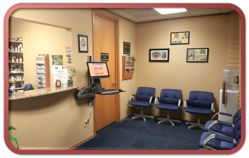 Reception of the best chiropractor in Fremont